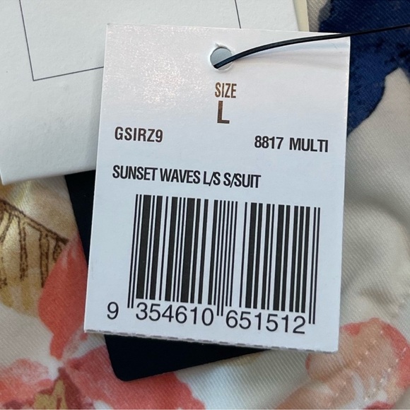 Rip Curl Sunset Waves Long Sleeve Floral One Piece Surf Swimsuit NWT Women’s L - Picture 8 of 16